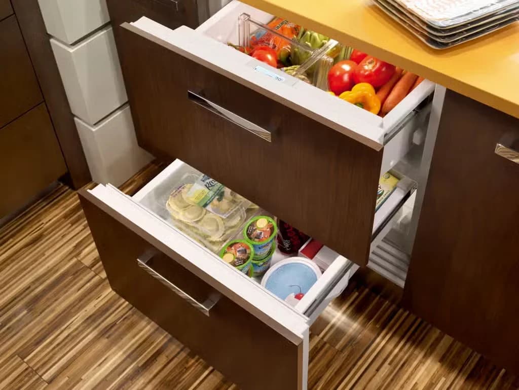 Designer Refrigerator/Freezer Drawers feature detail