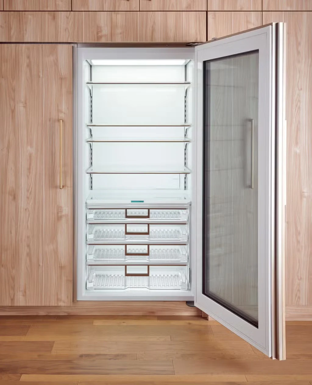 Classic Refrigerator with Glass Door detail