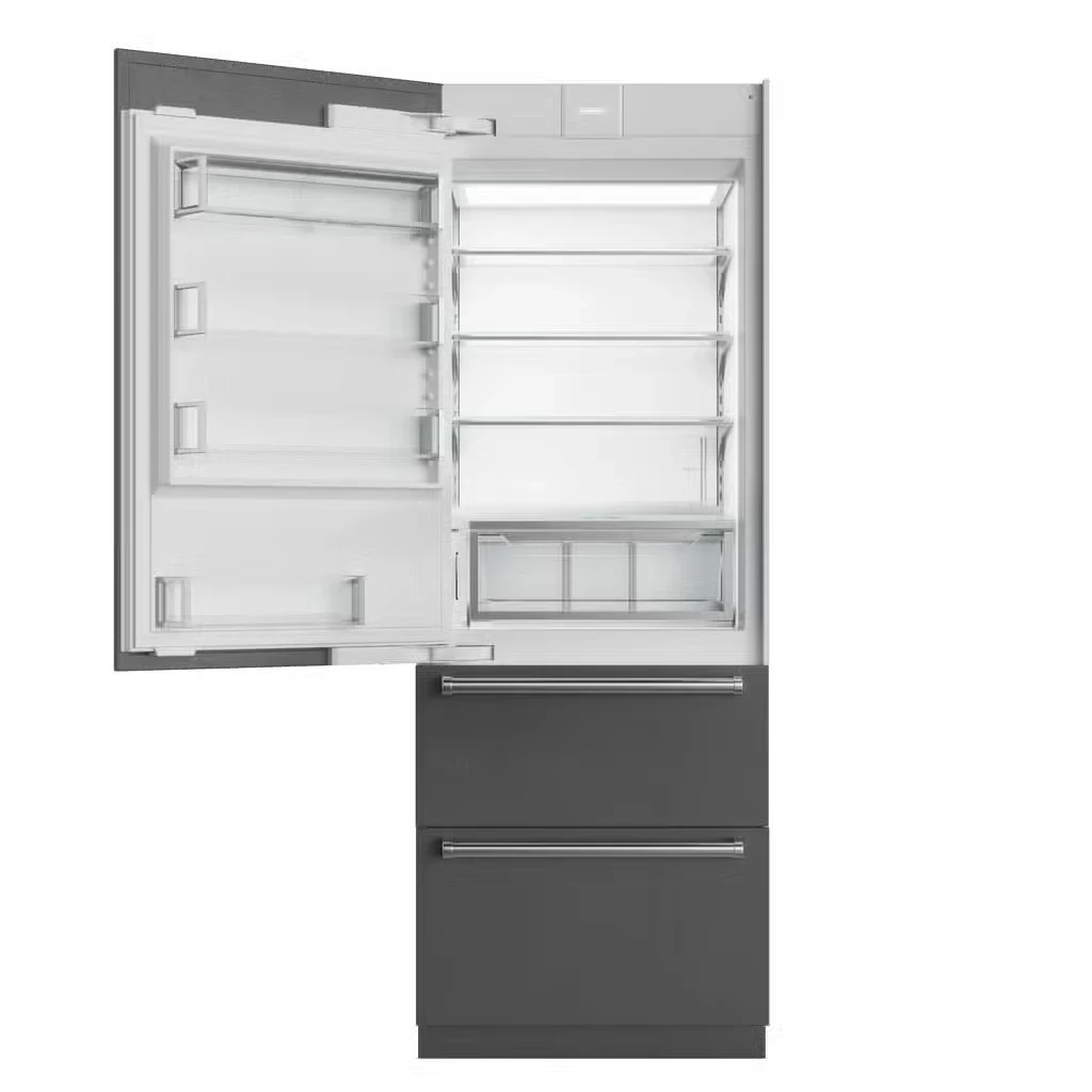 Designer Over-and-Under Refrigerator/Freezer detail