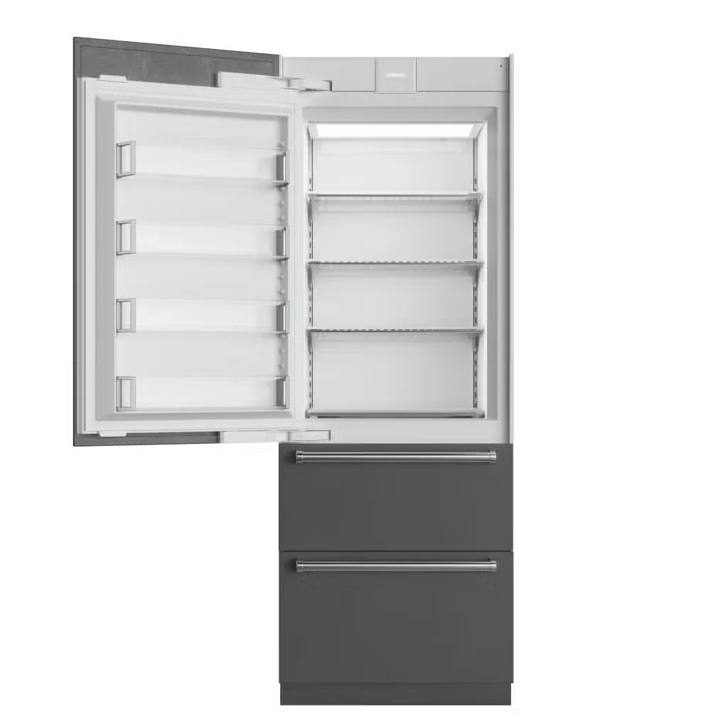 30" Designer Over-and-Under Freezer with Ice Maker - Panel Ready detail