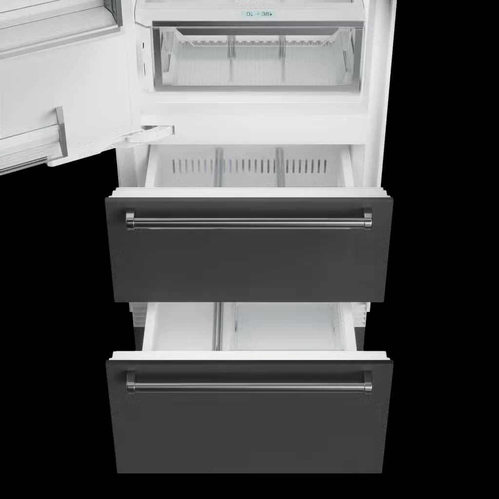 Designer Over-and-Under Refrigerator/Freezer feature detail